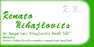 renato mihajlovits business card